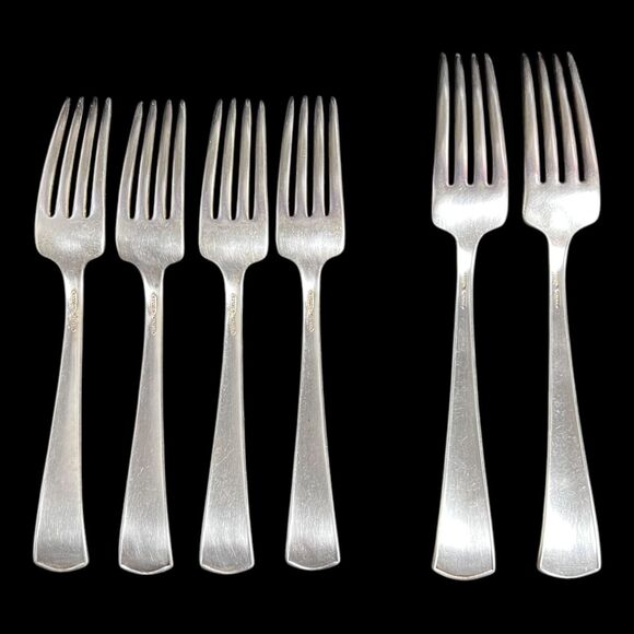 Alvin Patent Vintage Silver Plated Dinner Fork Sets Of 4 Medium & 2 Large - Picture 6 of 9